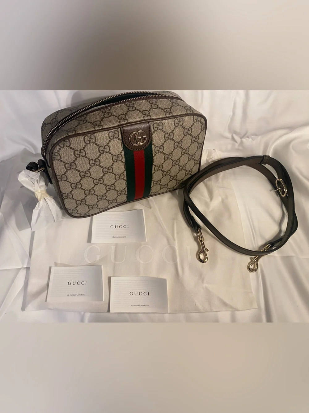 NWT 2026 Gucci Ophidia Small Camera Bag clutch gender neutral men’s women’s